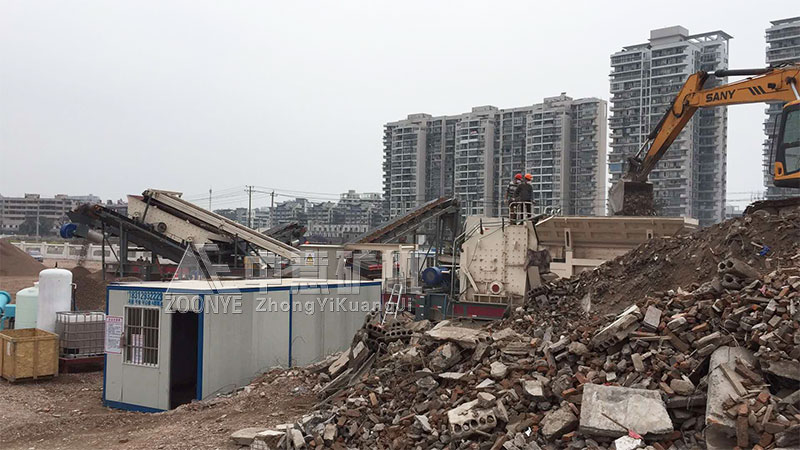 开封顺达建筑垃圾再生利用现场 开封顺达建筑垃圾再生利用现场