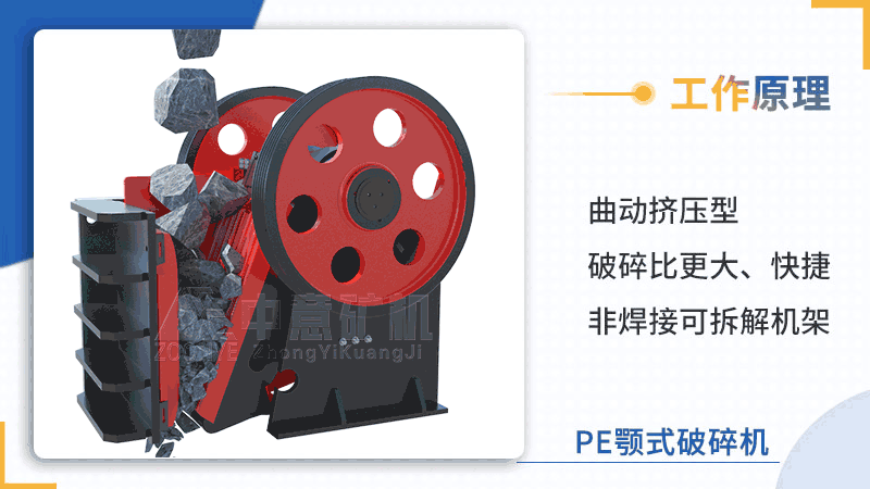 PE颚式破碎机工作原理