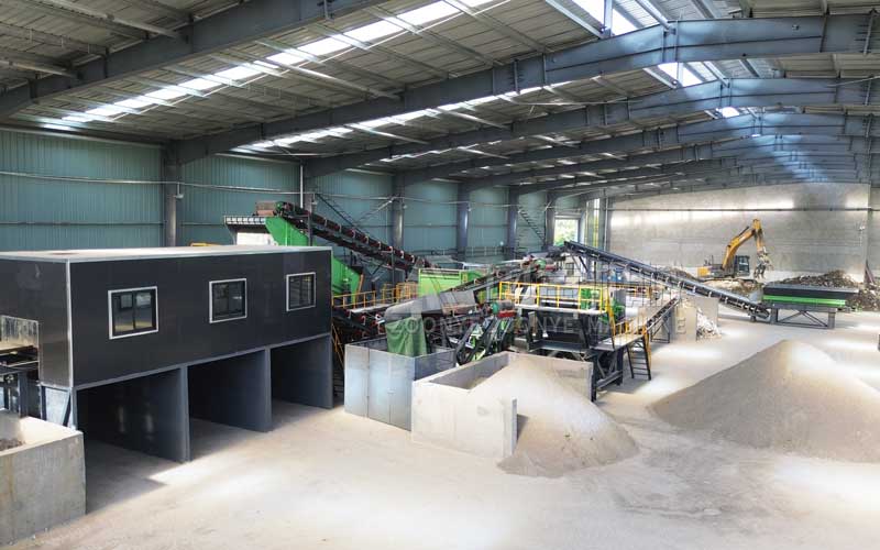 建筑装修垃圾破碎筛分现场 建筑装修垃圾破碎筛分现场