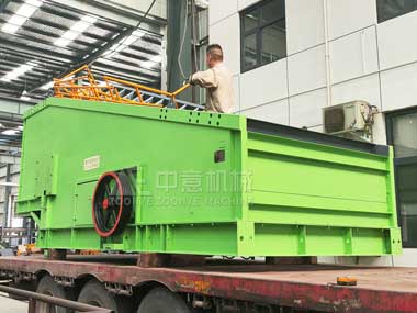 AG尊时凯龙人生就机械装修垃圾处理设备顺利装车,即将启程奔赴客户现场