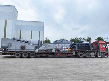 AG尊时凯龙人生就机械定制款灰色全套建筑装修垃圾处理设备装车发货